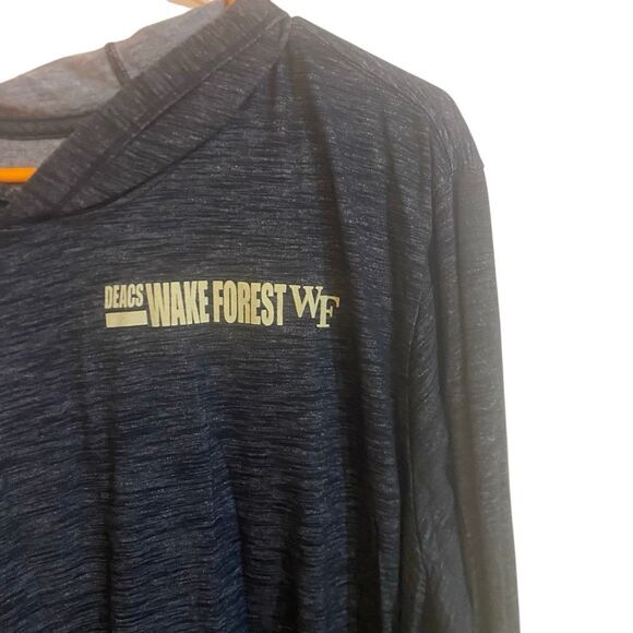 Nike XL Tall hooded wake forest long sleeve charcoal gray - Picture 6 of 7